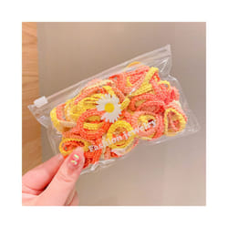 Set Kids Hair Accessories for Girls High Elastic Solid Hairband Baby Rubber Hair Bands Cute Children's Ropes Ties - 50PCS-A17