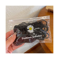 Set Kids Hair Accessories for Girls High Elastic Solid Hairband Baby Rubber Hair Bands Cute Children's Ropes Ties - 100PCS- A8