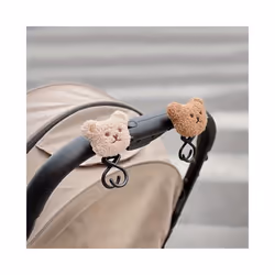 Baby Stroller Universal Accessories Hook, Cute Bear Car Hook, Going Out Mommy Handbag Hook, Baby Stroller Hook, Multifunctional - Brown Bear2