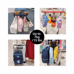 PU Leather Baby Bag Stroller Hook Pram Rotate 360 Degree Rotatable Cart Organizer Pram Hook Crochet Stroller Accessories - 1 pc Gray
