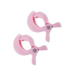 2pc/lot Baby Colorful Car Seat Accessories Plastic Pushchair Toy Clip Pram Stroller Peg To Hook Cover Blanket Mosquito Net - Pink 2pcs
