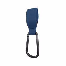 Convenient Baby Stroller Hooks Clips Stroller Accessories Aluminum Alloy Carabiner for Hanging Diaper Bags PU Leather - Blue