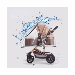 Universal Stroller Rain Cover Baby Car Weather Wind Sun Transparent Breathable Trolley Umbrella Raincoat Accessories - White