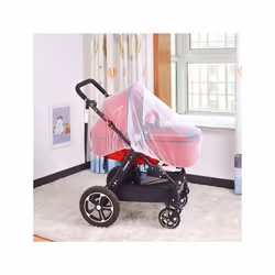 ) Zipper type fly protection accessories children's crib summer mesh carriage full cover mosquito net baby stroller trolley - ...