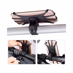 Baby Stroller Accessories Mobile Phone Holder Rack Universal 360 Rotatable Baby Pram Cart Phone Holder for iPhone Gps Device - Black