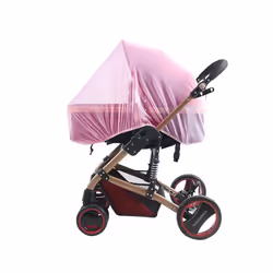 ) Zipper type fly protection accessories children's crib summer mesh carriage full cover mosquito net baby stroller trolley - ...