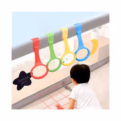 Baby Learning to Stand Hand-Pull Ring Sling Ring Play Bed Bed Car Hook Suitable for 0-3 Years Old Babies - yellow