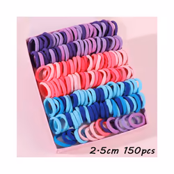 150PCS Children Hair Band Elastic Solid Color Baby Headband Kids Ponytail Holder Scrunchies Headwear Girls Hair Accessories - ...