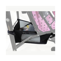 Portable Baby Stroller Basket Newborn Stroller Hanging Basket Infant Stroller Accessories Pram Bottom Basket Organizer Bag - 32X28CM