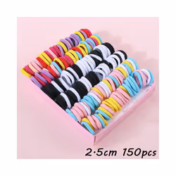 150PCS Children Hair Band Elastic Solid Color Baby Headband Kids Ponytail Holder Scrunchies Headwear Girls Hair Accessories - ...