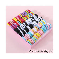 150PCS Children Hair Band Elastic Solid Color Baby Headband Kids Ponytail Holder Scrunchies Headwear Girls Hair Accessories - 150pcs light