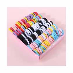 150PCS Children Hair Band Elastic Solid Color Baby Headband Kids Ponytail Holder Scrunchies Headwear Girls Hair Accessories - 150pcs light