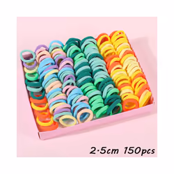 150PCS Children Hair Band Elastic Solid Color Baby Headband Kids Ponytail Holder Scrunchies Headwear Girls Hair Accessories - ...