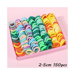 150PCS Children Hair Band Elastic Solid Color Baby Headband Kids Ponytail Holder Scrunchies Headwear Girls Hair Accessories - 150pcs green yellow