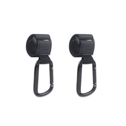 Carabiner Stroller Hooks Pushchair Hook Mommy-Bag Hanging Hook Bike Accessory - 2pcs black