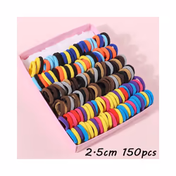 150PCS Children Hair Band Elastic Solid Color Baby Headband Kids Ponytail Holder Scrunchies Headwear Girls Hair Accessories - ...