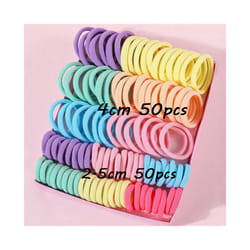 150PCS Children Hair Band Elastic Solid Color Baby Headband Kids Ponytail Holder Scrunchies Headwear Girls Hair Accessories - 50pcs4cm  50pcs2.5cm