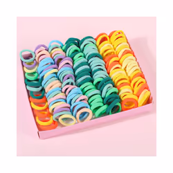 150PCS Children Hair Band Elastic Solid Color Baby Headband Kids Ponytail Holder Scrunchies Headwear Girls Hair Accessories - 50pcs4cm  50pcs2.5cm