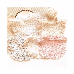 Newborn Bibs Infant Burp Cloths Baby Stuff Feeding Drool Bandana Saliva Towel Toddler Ruffle Floral Bib Baby Accessories - 5, One Size
