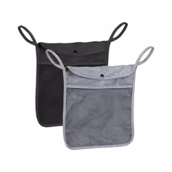 Double Layer Baby Stroller Hanging Bag Net Bag Baby Umbrella Bag Universal Baby Stroller Storage Bag Baby Bottle Water Cup - Gray