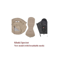 175 Sunshade &Seat Cushion for Yoyo/Yoyo2/Yoya 2Pcs/Set Hood &Mattress with Stroge Bag Breathable Mesh Stroller Accessories - 3pcs Khaki