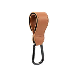 1PC PU Leather Baby Bag Stroller Hook Rotatable Cart Organizer Metal Pram Hook Pram Rotate 360 Degree Stroller Accessories - Brown