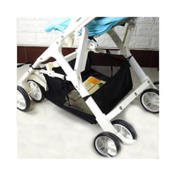 Portable Baby Stroller Basket Newborn Stroller Hanging Basket Infant Stroller Accessories Pram Bottom Basket Organizer Bag - 35x38CM