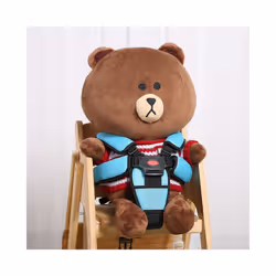 Baby Safety Car Seat Belt Shoulder Cover Protector Crotch Pad for Stroller Highchair Ptotection Accessories - 1pcs black