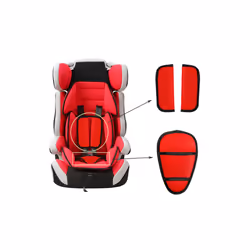 Baby Safety Car Seat Belt Shoulder Cover Protector Crotch Pad for Stroller Highchair Ptotection Accessories - 1pcs red