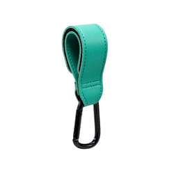 1PC PU Leather Baby Bag Stroller Hook Rotatable Cart Organizer Metal Pram Hook Pram Rotate 360 Degree Stroller Accessories - Green