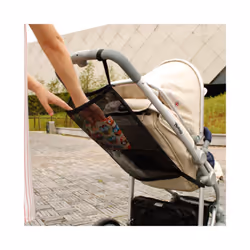 New Baby Stroller Hanging Bag Summer Children's Stroller Net Pocket Storage Bag Hanging Bag Stroller Cart Accessories - Black