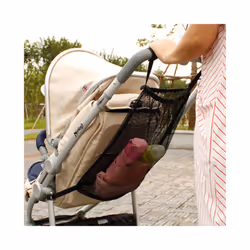 New Baby Stroller Hanging Bag Summer Children's Stroller Net Pocket Storage Bag Hanging Bag Stroller Cart Accessories - Black