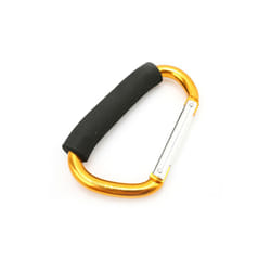 Large Carabiner Stroller Hooks Organizer Aluminum D Ring Spring Snap Keychain Clip Carry Handle for Hanging Purses Shopping - gold