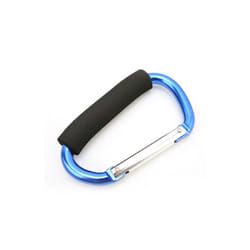 Large Carabiner Stroller Hooks Organizer Aluminum D Ring Spring Snap Keychain Clip Carry Handle for Hanging Purses Shopping - blue