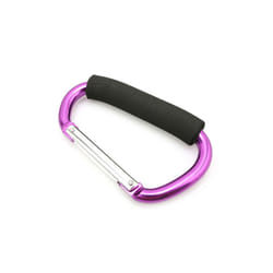 Large Carabiner Stroller Hooks Organizer Aluminum D Ring Spring Snap Keychain Clip Carry Handle for Hanging Purses Shopping - purple