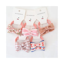 Baby Hair Band Girls Ties Bows Elastic Rubber Band Scrunchies Elastique Cheveux Fille Haar Kids Hair Accessories For Children - 10Pcs-B4