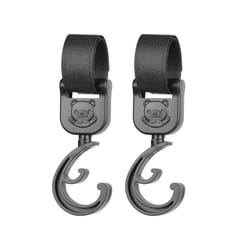 1Pair Baby Pram Hooks Rotate 360 Degree Stroller Carriage Storage Bag Hooks Universal Hanger Stroller Accessories - Black  2Pcs
