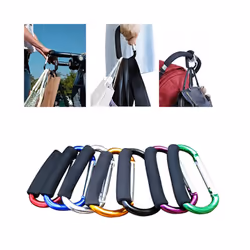 Multifunction Baby Stroller  Hook StrollerAccessories Organizer Shopping Hooks Pram Hanger For Baby Car Handle Accessories - Purple