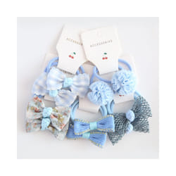 Baby Hair Band Girls Ties Bows Elastic Rubber Band Scrunchies Elastique Cheveux Fille Haar Kids Hair Accessories For Children - 10Pcs-K6
