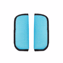 Baby Safety Car Seat Belt Shoulder Cover Protector Crotch Pad for Stroller Highchair Ptotection Accessories - 2pcs no velcro