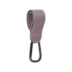 1PC PU Leather Baby Bag Stroller Hook Rotatable Cart Organizer Metal Pram Hook Pram Rotate 360 Degree Stroller Accessories - Purple