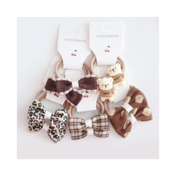 Baby Hair Band Girls Ties Bows Elastic Rubber Band Scrunchies Elastique Cheveux Fille Haar Kids Hair Accessories For Children - 10Pcs-K4