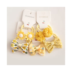 Baby Hair Band Girls Ties Bows Elastic Rubber Band Scrunchies Elastique Cheveux Fille Haar Kids Hair Accessories For Children - 10Pcs-K8