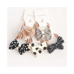 Baby Hair Band Girls Ties Bows Elastic Rubber Band Scrunchies Elastique Cheveux Fille Haar Kids Hair Accessories For Children - 10Pcs-K3