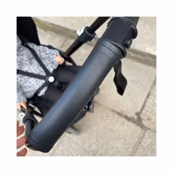 ) Stroller Handle Cover FIT FOR Bugaboo Bee3 Bee5 Bee+ Stroller Accessories PU Leather Cover Wagon Armrest Protective Case - Black (Long