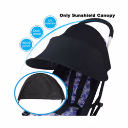 Baby Stroller Sunshield Canopy Stroller Oxford Cloth Sun Shade Protection Hood - black