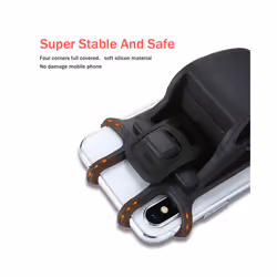 Universal stroller Baby Stroller Accessories  Silicone Phone Holder Mobile Phone Holder for pram Moto Bicycle GPS Mount - Black