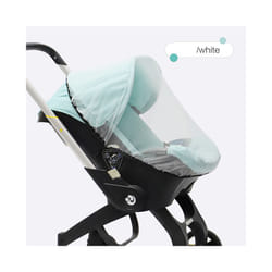 Baby repellent net for pushchairs, carriers and bassinets, elasticated drawstring net for Doona and car seats - WHITE