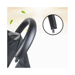Baby stroller Handle PU Leather Pushchair Armrest Case Protective Cover For babyyoya yoya yoyo Pram Stroller Accessories - Black