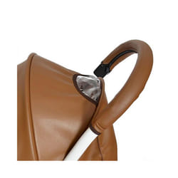 Baby stroller Handle PU Leather Pushchair Armrest Case Protective Cover For babyyoya yoya yoyo Pram Stroller Accessories - brown